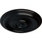 Ekena Millwork Traditional Ceiling Medallion (Fits Canopies up to 2 3/4"), Hand-Painted Jet Black, 12"OD x 1"P CM12TRBLF - alternate 2